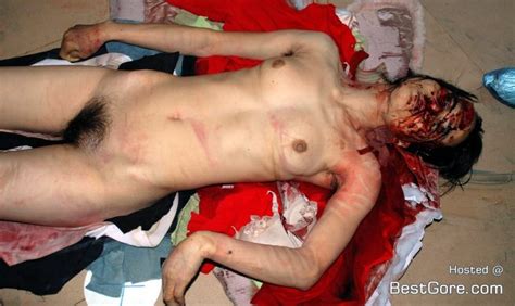 a nude girl lying dead